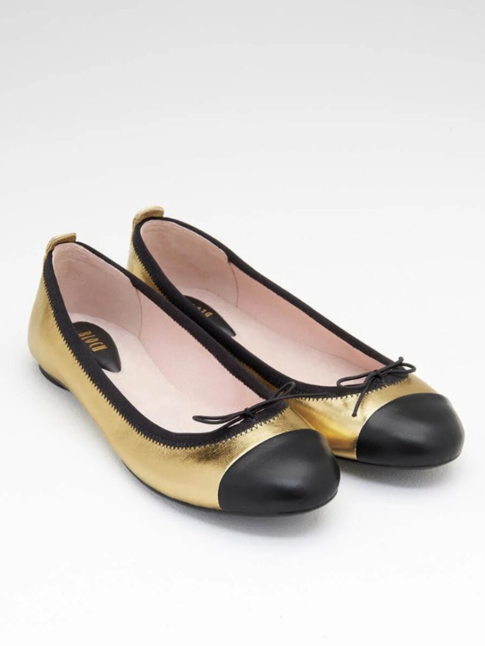 NWT Brand New/Unworn Bloch World Black/Gold Spectator Ballet Flats Sz. 7